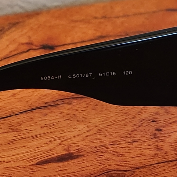 Authentic Chanel Black Wrap Sunglasses with Mother of Pearl CC detail at temples - Picture 5 of 14